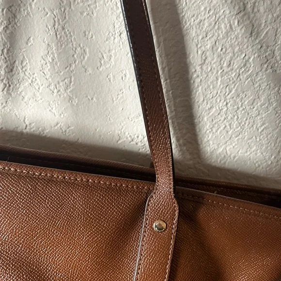 COACH City Brown Leather Tote Bag - Picture 8 of 11